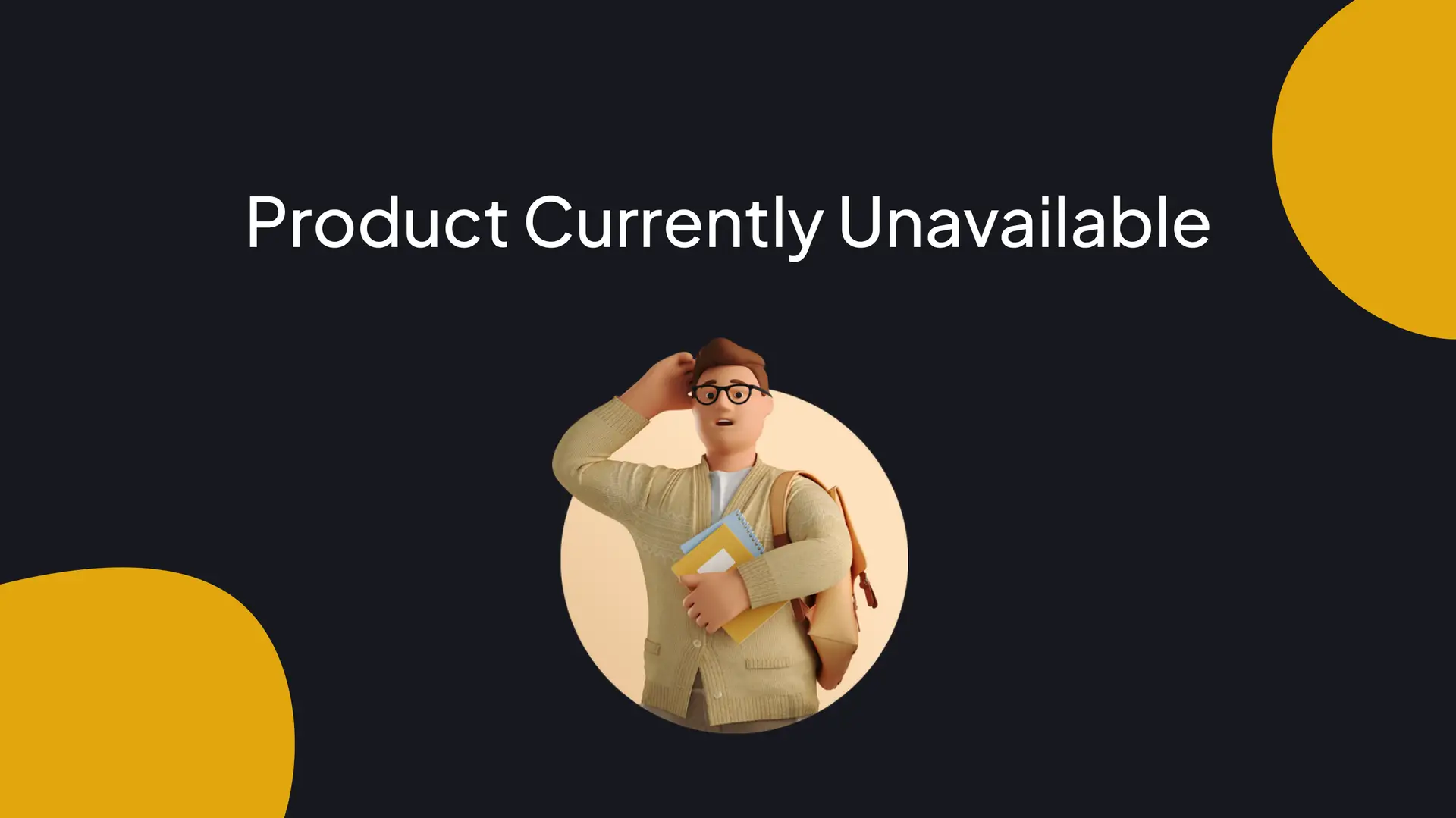 product not available page